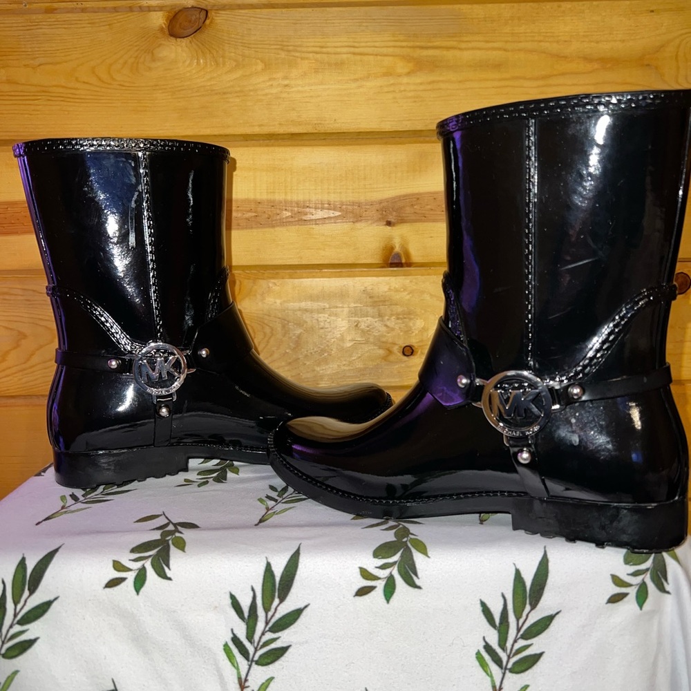 Michael Kors Black Rain Boots
